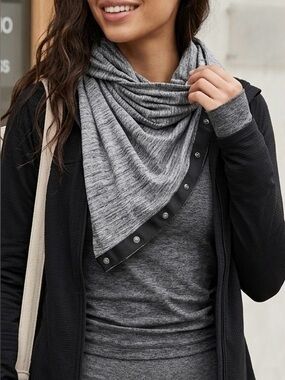 LULULEMON Vinyasa Convertible Scarf Multi-Way Wrap in Rulu Space Dye Seal Gray